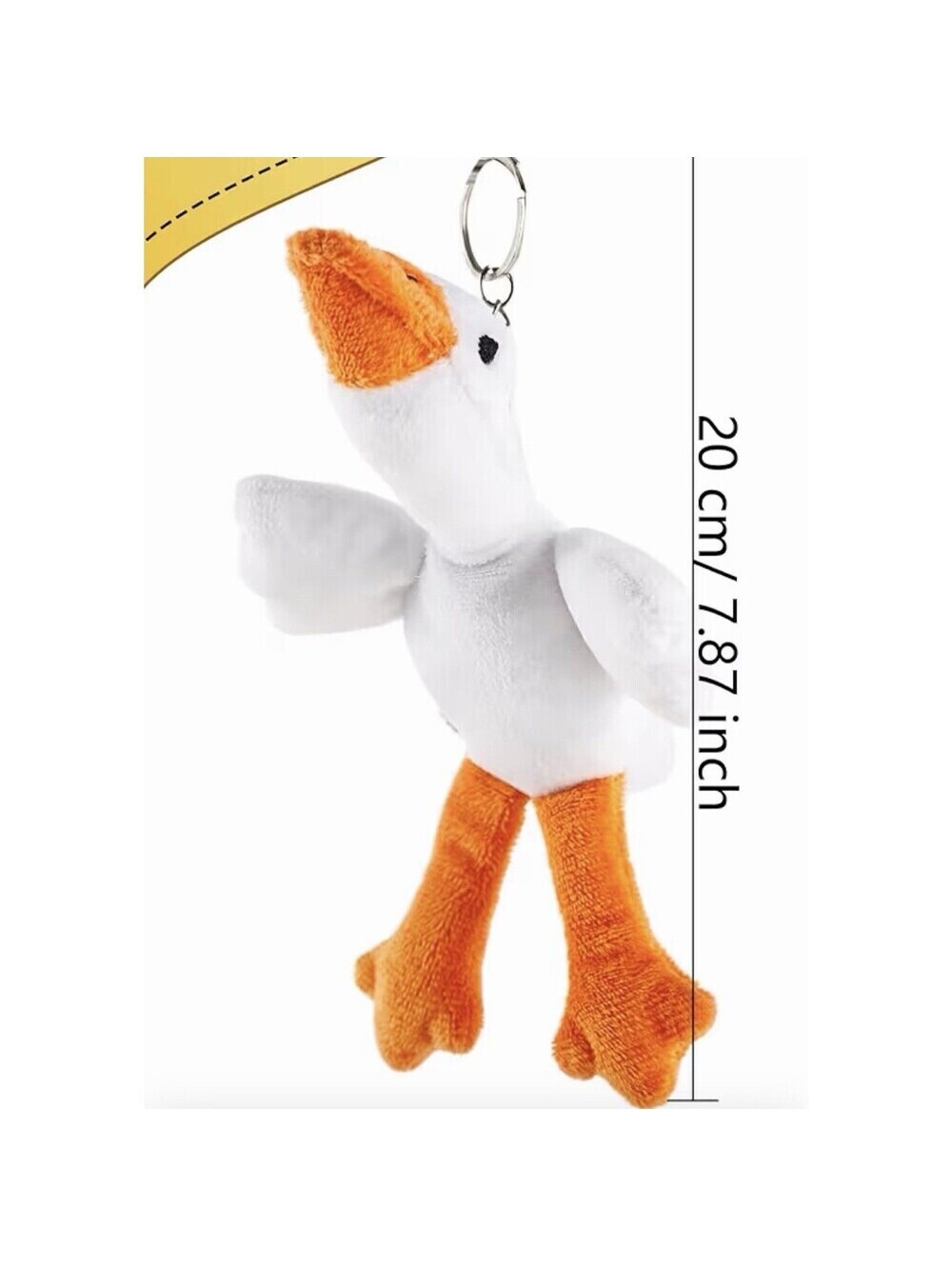 Small White Orange Goose Plush Stuffed Animal Keychain Soft Toy Cute 6-14in